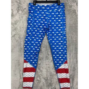 Pelagic Women's Oceanflex American Patriotic Leggings Pants‎ XL